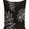 Decorative & Throw Pillows * | E By Design 16 Inch And Gray Decorative Floral Throw Pillow Black