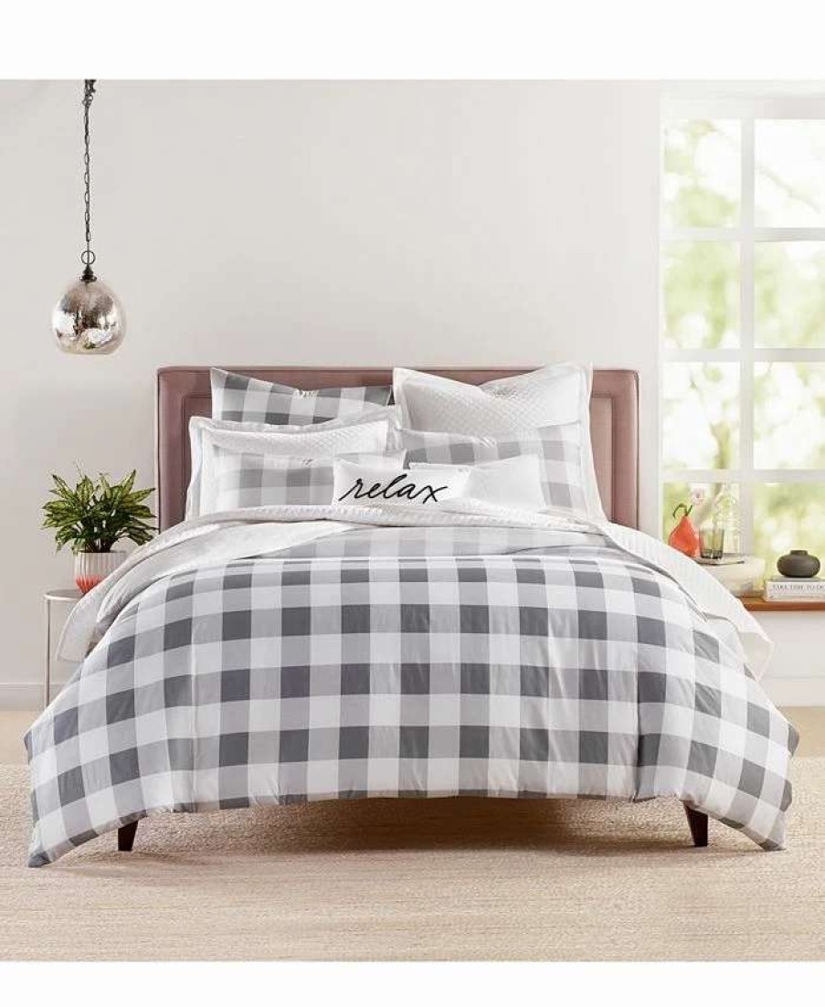 Comforter Sets * | Charter Club Gingham Colorblock 3-Pc. Comforter Set, Full/Queen, Created For Macy'S