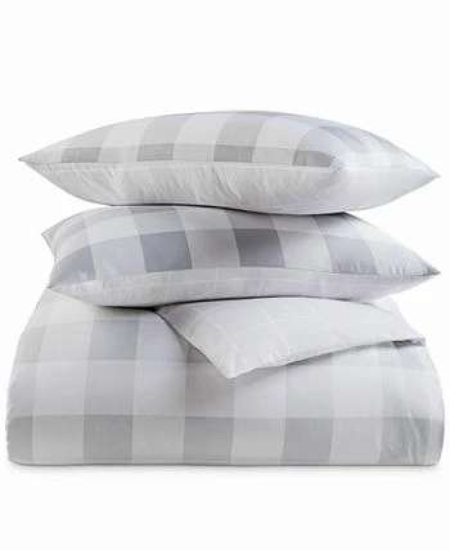 Comforter Sets * | Charter Club Gingham Colorblock 3-Pc. Comforter Set, Full/Queen, Created For Macy'S