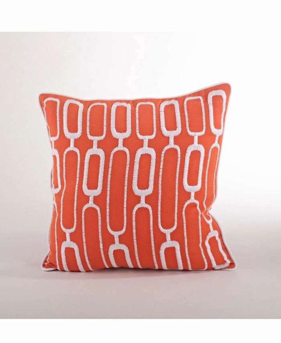 Decorative & Throw Pillows * | Saro Lifestyle Ched Decorative Pillow, 18 X 18 Tangerine