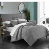 Comforter Sets * | Chic Home Khaya 8-Pc. Twin Comforter Set Grey