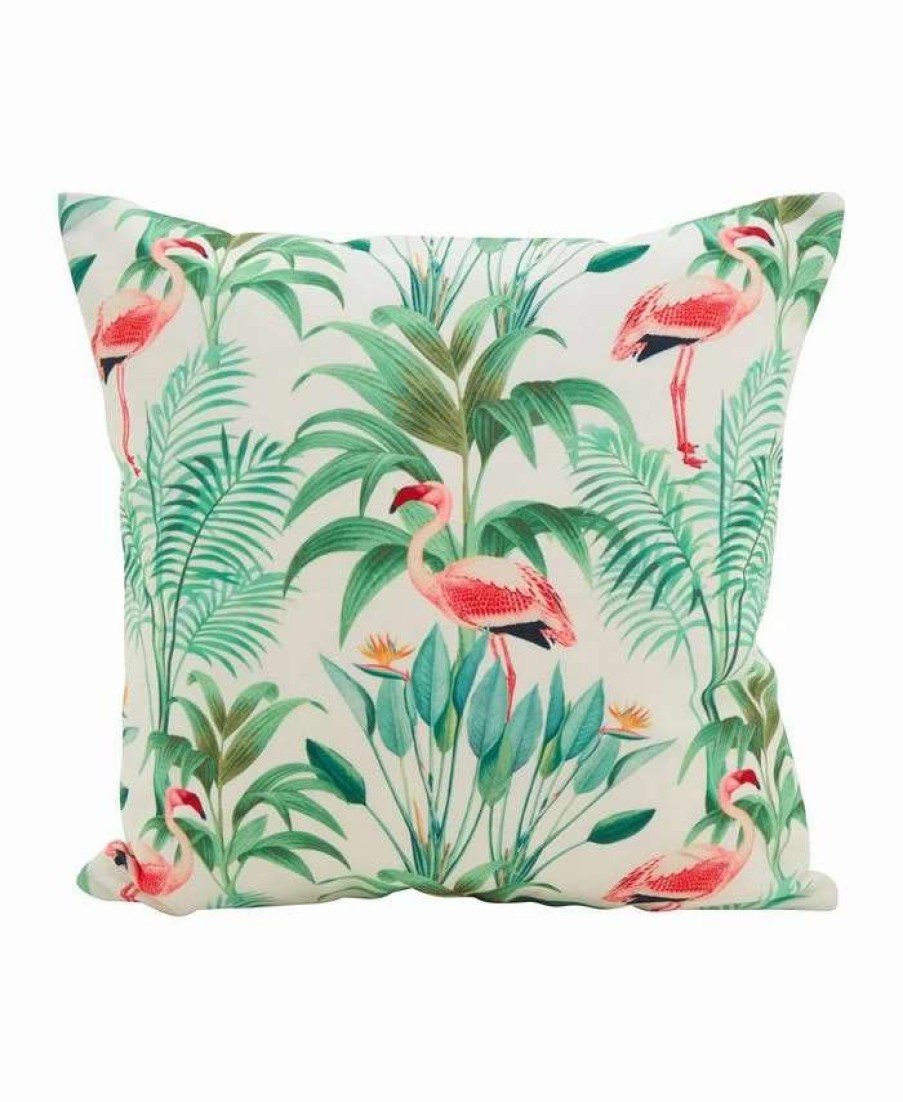 Decorative & Throw Pillows * | Saro Lifestyle Flamingo Island Statement Decorative Pillow, 18 X 18 Multi