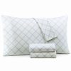 Sheets & Pillowcases * | Charter Club Printed Window Pane 550-Thread Count Cotton 4-Pc. Sheet Set, Queen, Created For Macy'S Blue