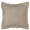 Decorative & Throw Pillows * | Saro Lifestyle Hemstitch Trimmed Decorative Pillow, 18 X 18 Natural