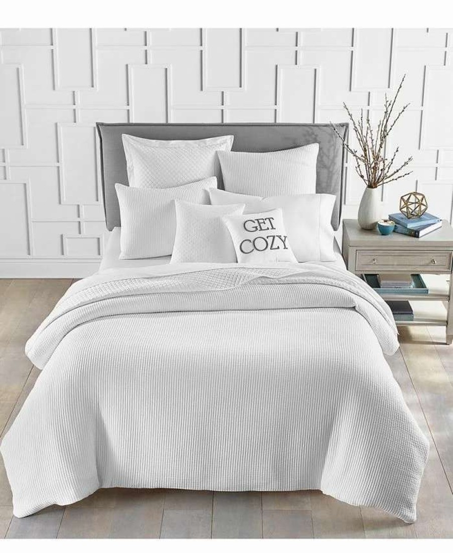 Comforter Sets * | Charter Club Matelasse Ribbed 2-Pc. Comforter Set, Twin, Created For Macy'S White