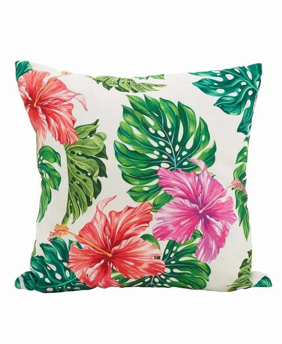 Decorative & Throw Pillows * | Saro Lifestyle Island Palms Statement Decorative Pillow, 18 X 18 Multi