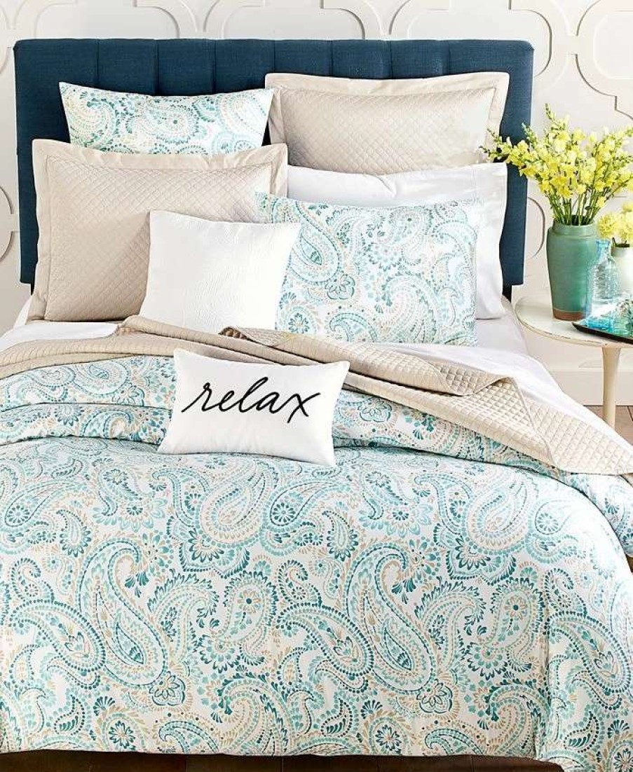 Comforter Sets * | Charter Club Azure Paisley 3-Pc. Comforter Set, King, Created For Macy'S Blue