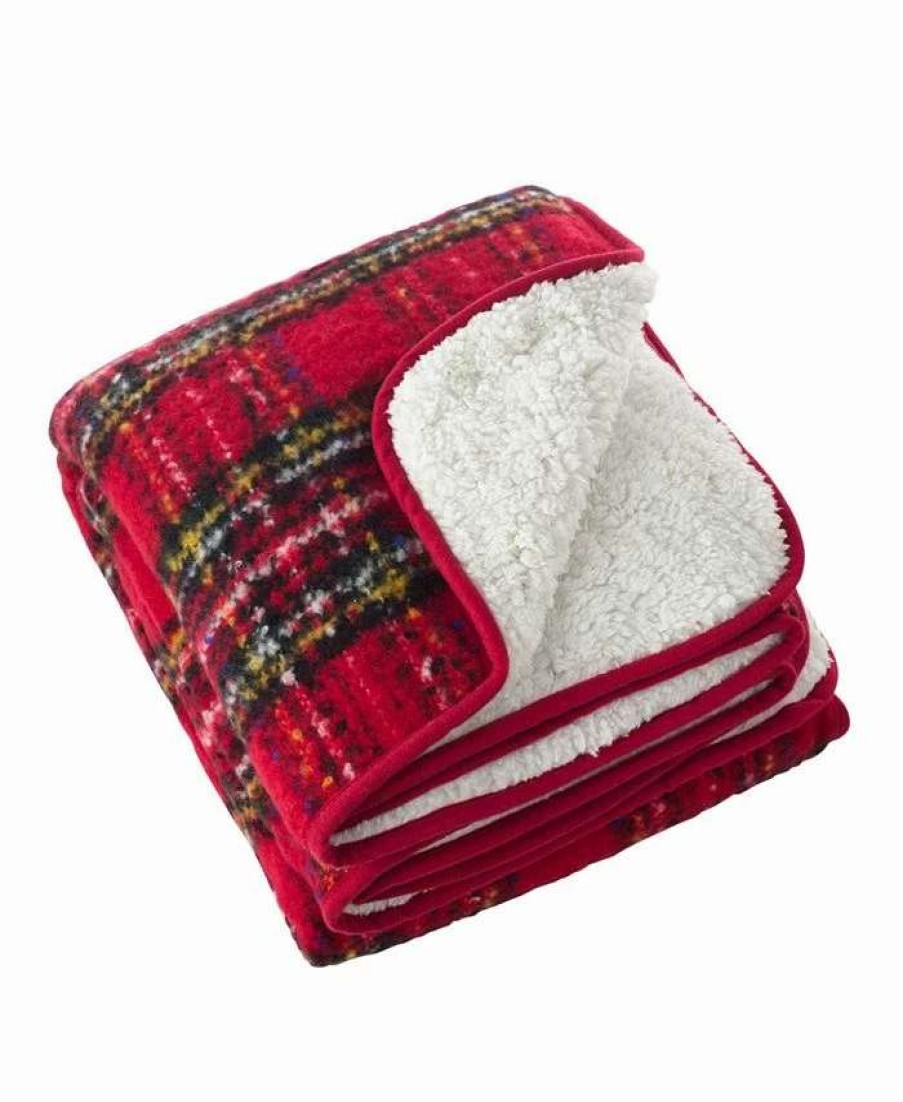 Blankets & Throws * | Saro Lifestyle Herpa Throw Red