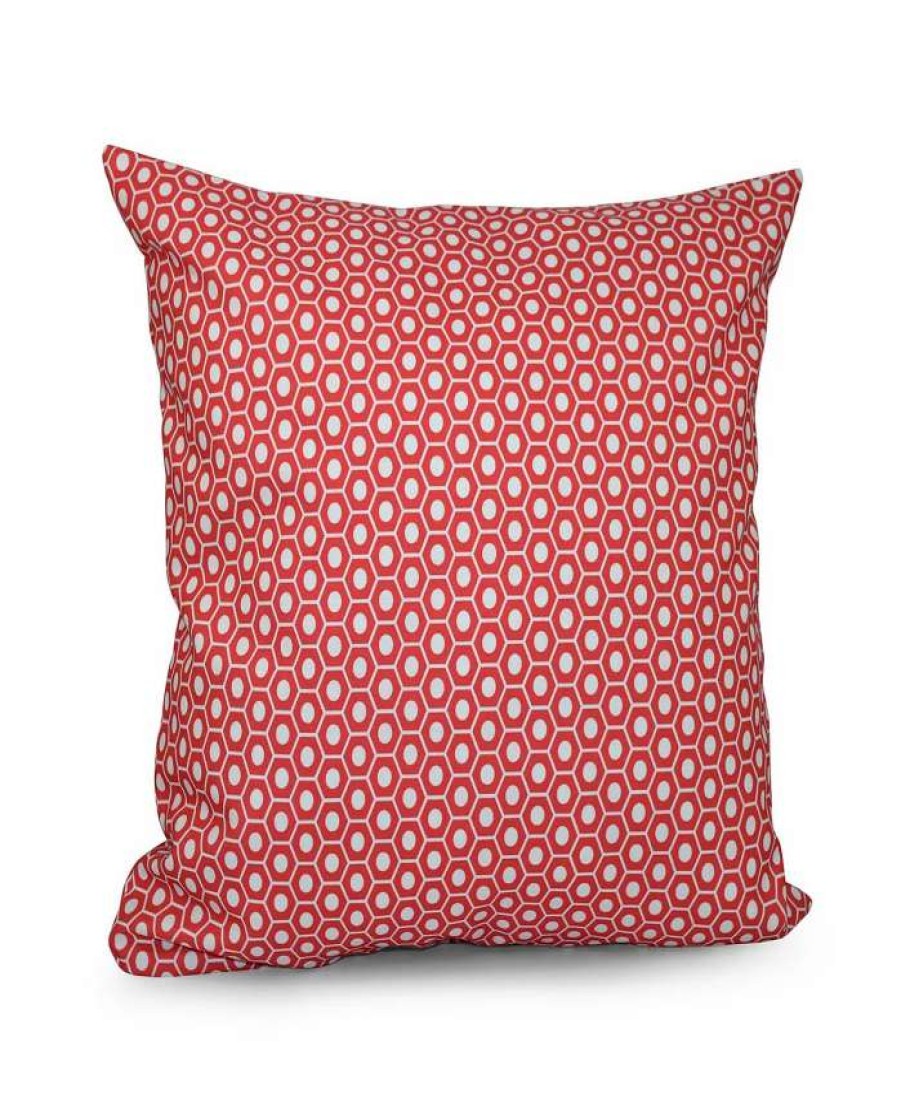 Decorative & Throw Pillows * | E By Design 16 Inch Coral Decorative Geometric Throw Pillow Pink