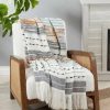 Blankets & Throws * | Saro Lifestyle Chunky Woven Design Throw, 50 X 60