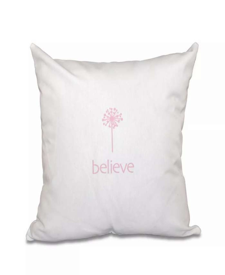 Decorative & Throw Pillows * | E By Design Make A Wish 16 Inch Decorative Word Print Throw Pillow Pink