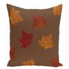 Decorative & Throw Pillows * | E By Design 16 Inch Decorative Floral Throw Pillow Brown