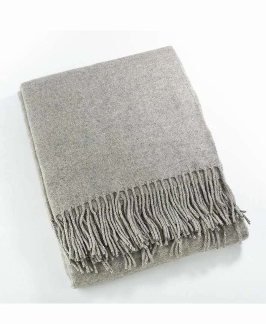 Blankets & Throws * | Saro Lifestyle Van Collection Classic Design Throw Heather Gray