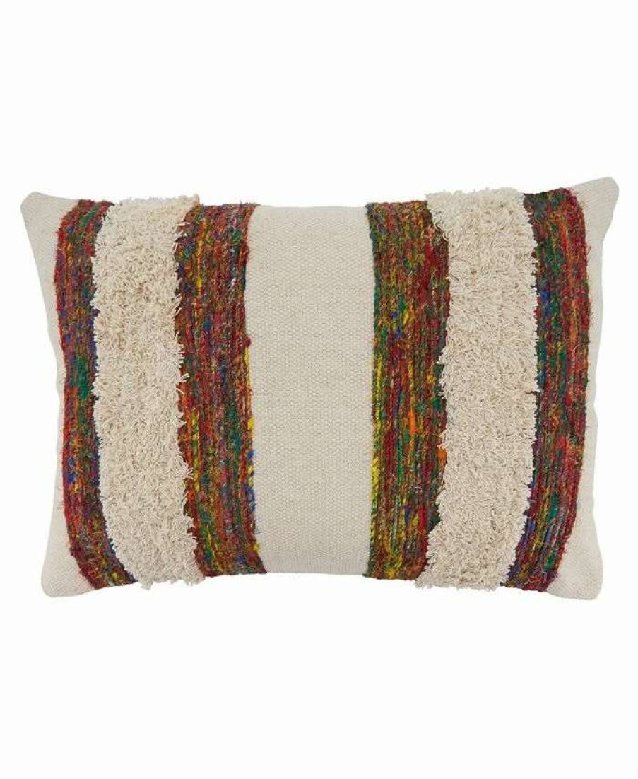 Decorative & Throw Pillows * | Saro Lifestyle Boho Striped Decorative Pillow, 16 X 24 Multi