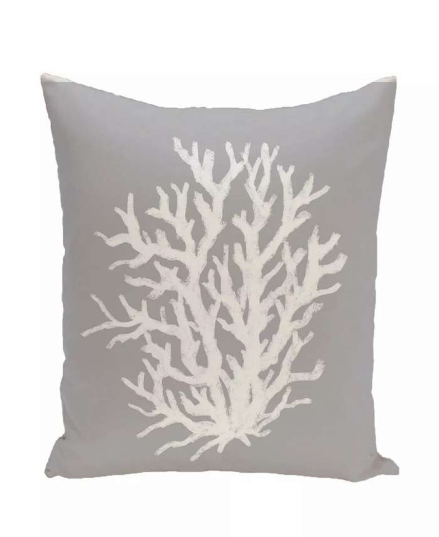 Decorative & Throw Pillows * | E By Design 16 Inch Decorative Floral Throw Pillow Gray