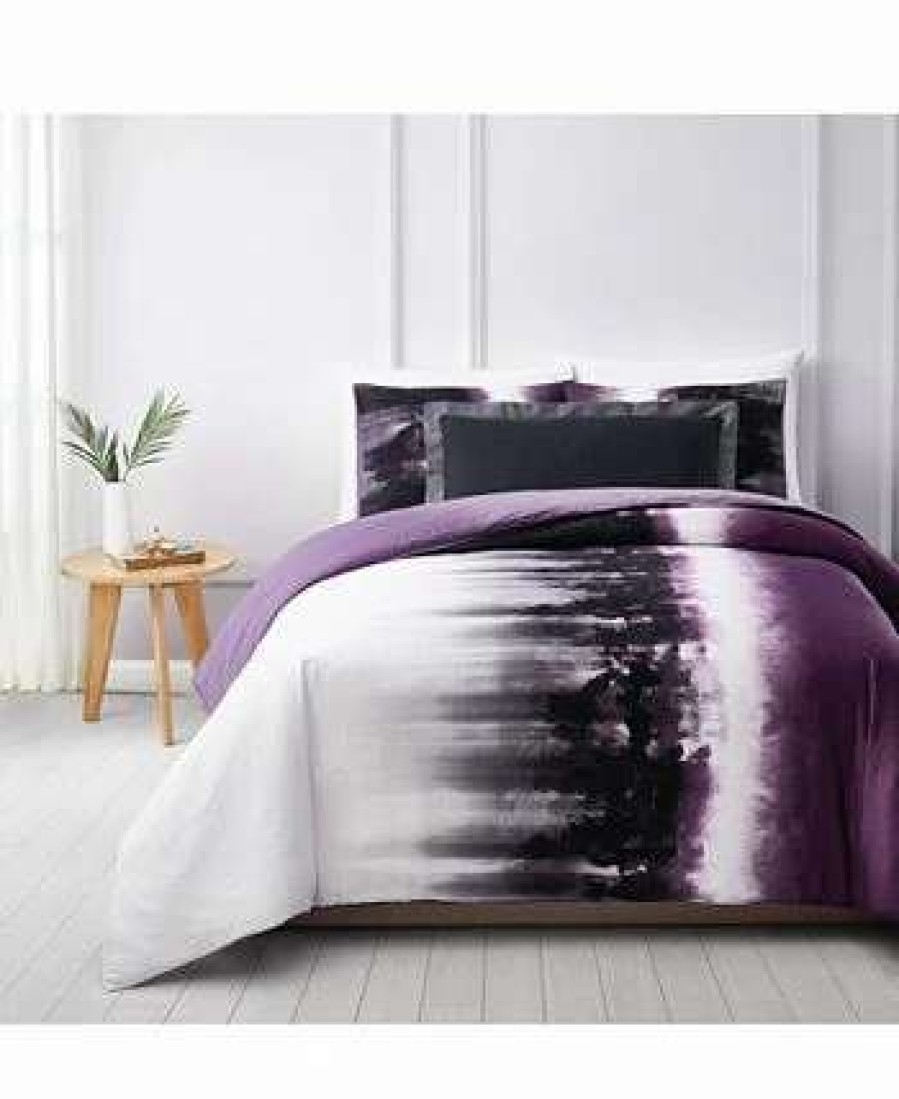 Duvet Covers & Sets * | Vince Camuto Home Mirrea Full/Queen Duvet Cover Set White/Purple