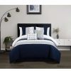 Comforter Sets * | Chic Home Lainy 9 Piece Queen Comforter Set Navy