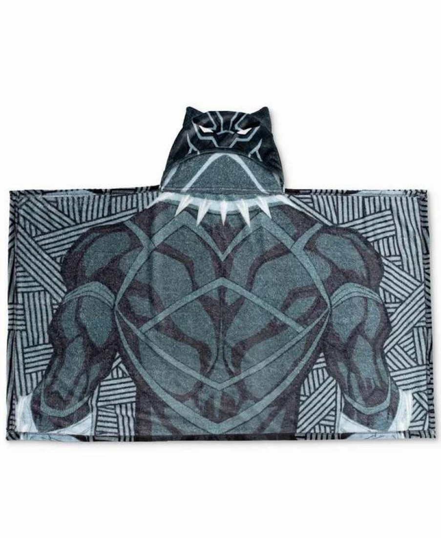 Blankets & Throws * | Disney Black Panther Hooded Throw Multi