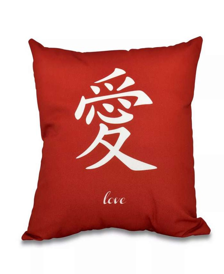 Decorative & Throw Pillows * | E By Design Love 16 Inch Decorative Word Print Throw Pillow Red