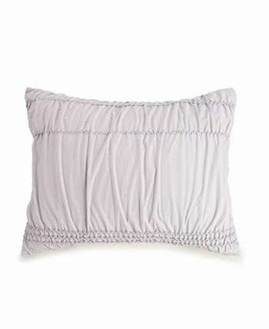 Comforter Sets * | Jessica Simpson 4 Piece Ruched Stripe Full/Queen Comforter Set Purple