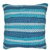 Decorative & Throw Pillows * | Saro Lifestyle Chindi Striped Decorative Pillow, 22 X 22 Blue