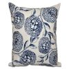 Decorative & Throw Pillows * | E By Design Antique Flowers 16 Inch And Blue Decorative Floral Throw Pillow Navy Blue