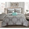 Duvet Covers & Sets * | Chic Home Murano 4 Pc King Duvet Cover Set Grey