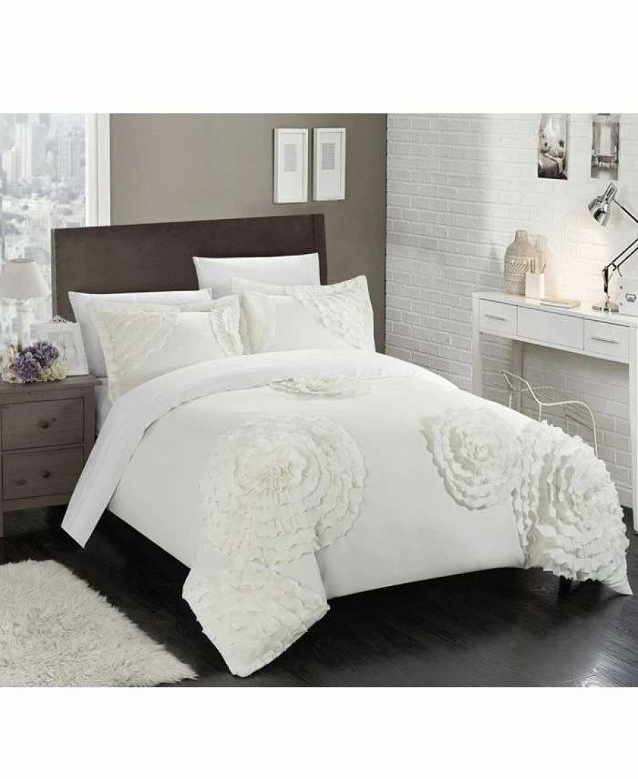 Duvet Covers & Sets * | Chic Home Birdy 3 Pc Queen Duvet Cover Set