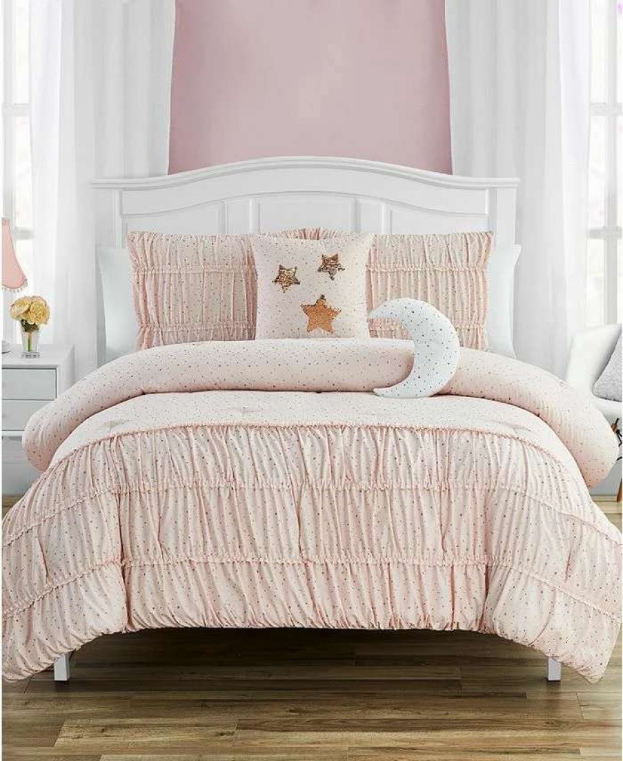 Comforter Sets * | Design Studio Celestial 5-Piece Full Comforter Set Pink