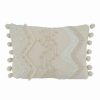 Decorative & Throw Pillows * | Saro Lifestyle Cord And Pom Pom Applique Decorative Pillow, 12 X 18 Ivory