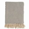 Blankets & Throws * | Saro Lifestyle Diamond Weave Throw Gray