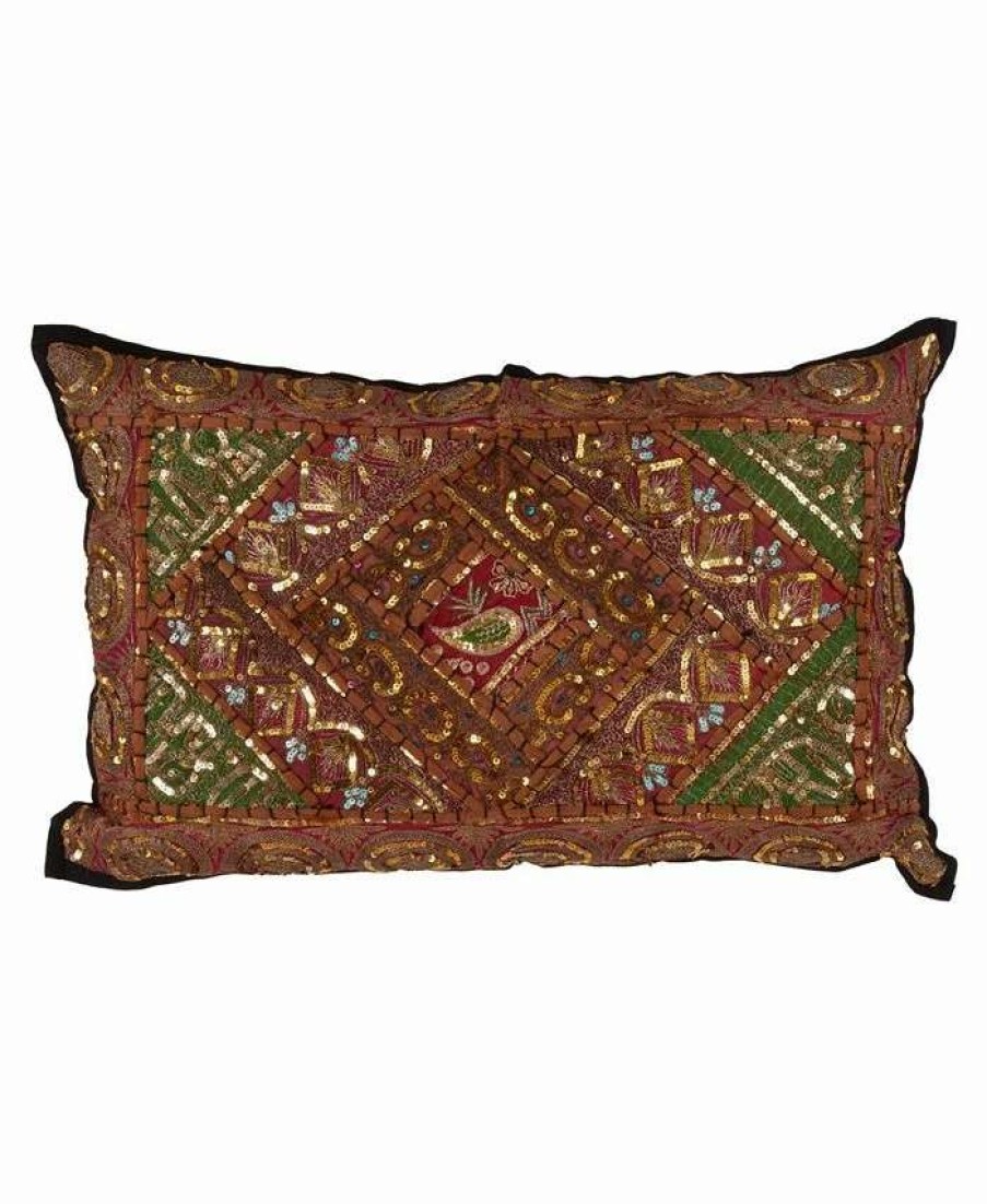 Decorative & Throw Pillows * | Saro Lifestyle Handmade Sari Sitara Decorative Pillow, 14 X 20 Multi