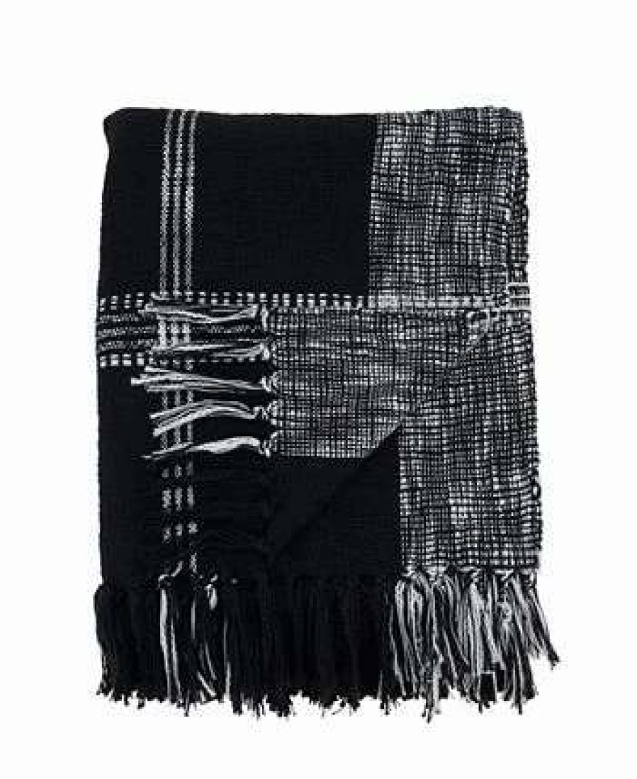 Blankets & Throws * | Saro Lifestyle Cotton Plaid Throw Blanket