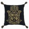 Decorative & Throw Pillows * | Saro Lifestyle Amulet Embroidered Decorative Pillow, 20 X 20 Black