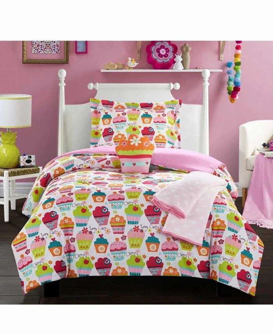 Comforter Sets * | Chic Home Tasty Muffin 4 Piece Twin Comforter Set Pink