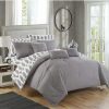 Comforter Sets * | Chic Home Lland 8-Pc Twin Comforter Set Grey