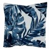 Decorative & Throw Pillows * | Saro Lifestyle Tropical Leaf Indoor/Outdoor Decorative Pillow, 17 X 17 Navy