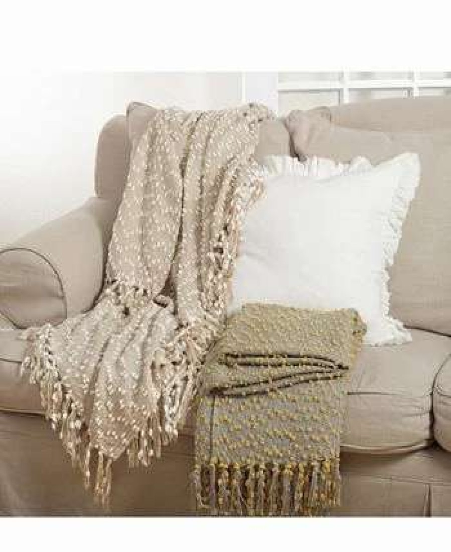 Blankets & Throws * | Saro Lifestyle Woven Nubby Throw