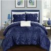 Duvet Covers & Sets * | Chic Home Amilton 8 Pc Queen Duvet Set Navy