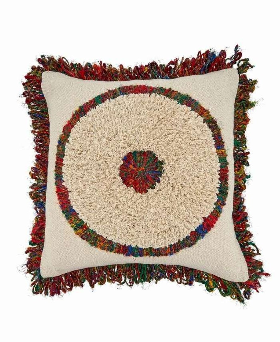 Decorative & Throw Pillows * | Saro Lifestyle Boho Circle Throw Pillow Multi