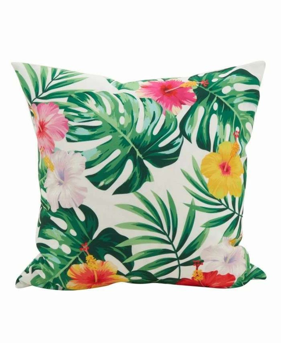 Decorative & Throw Pillows * | Saro Lifestyle Island Palms Statement Decorative Pillow, 18 X 18 Multi