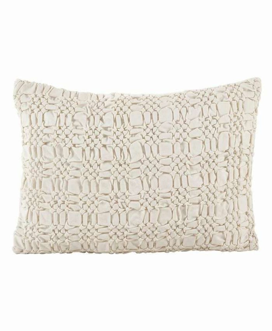 Decorative & Throw Pillows * | Saro Lifestyle Mocked Decorative Pillow, 14 X 20 Ivory