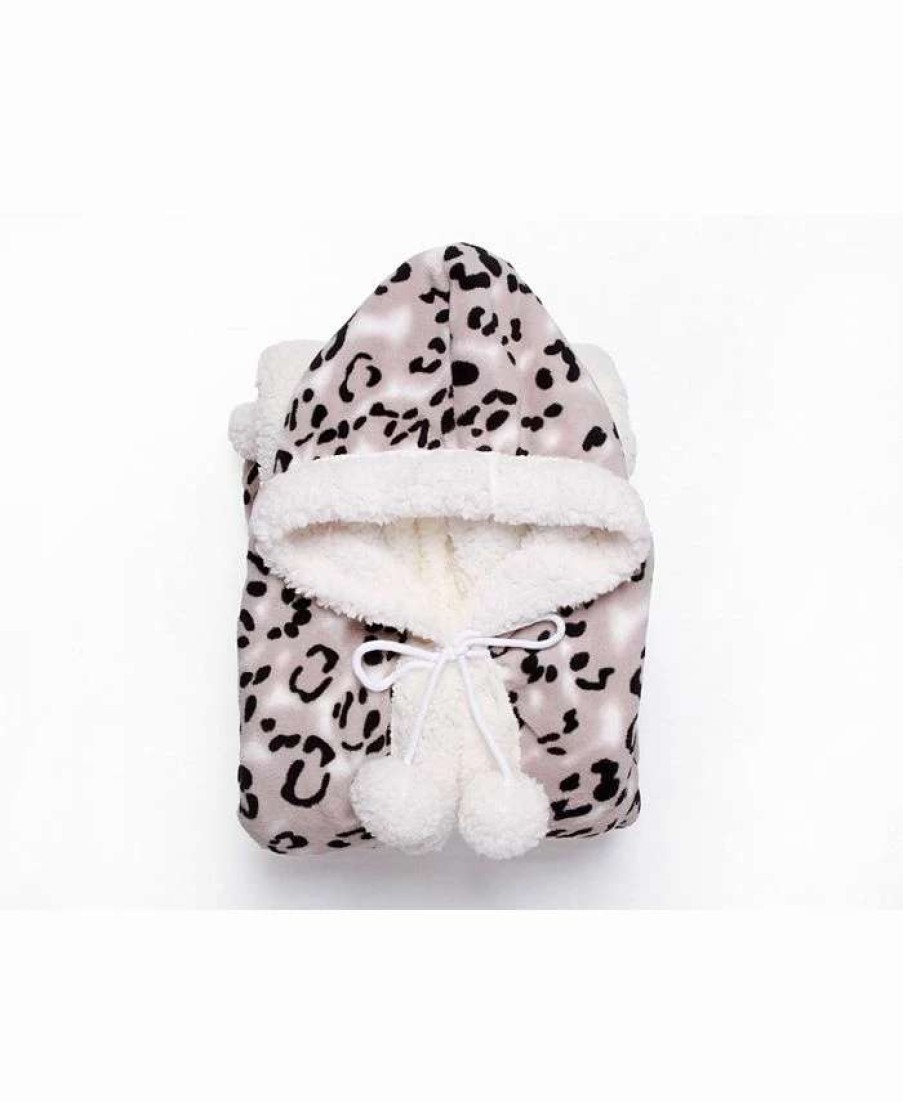 Blankets & Throws * | Chic Home Leopard 51 71 Hooded Snuggle