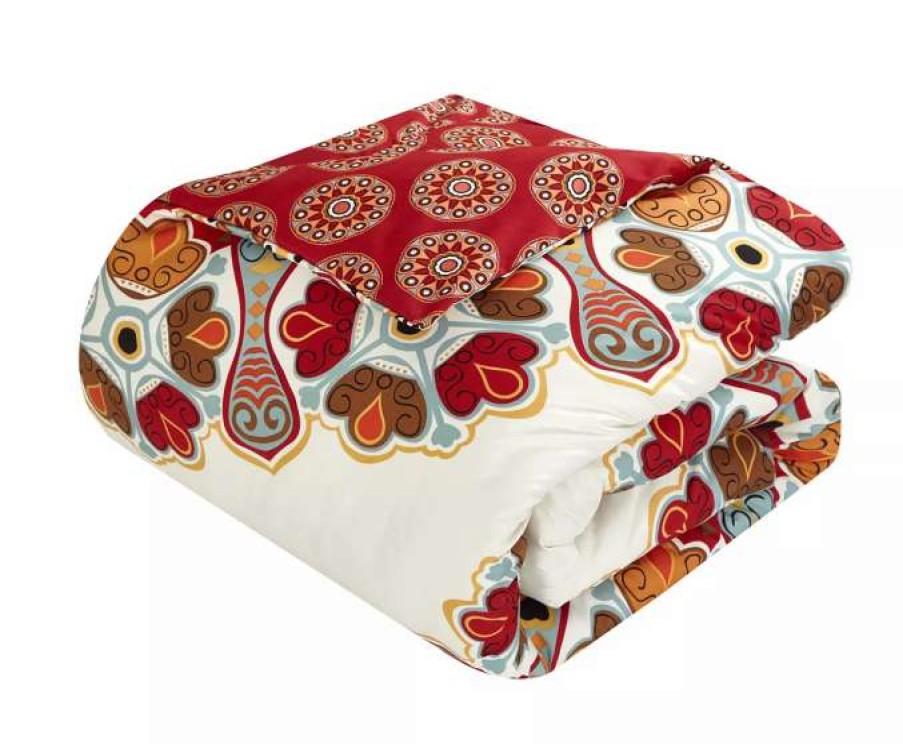 Duvet Covers & Sets * | Chic Home Maxim 4-Pc. Duvet Cover Sets Red