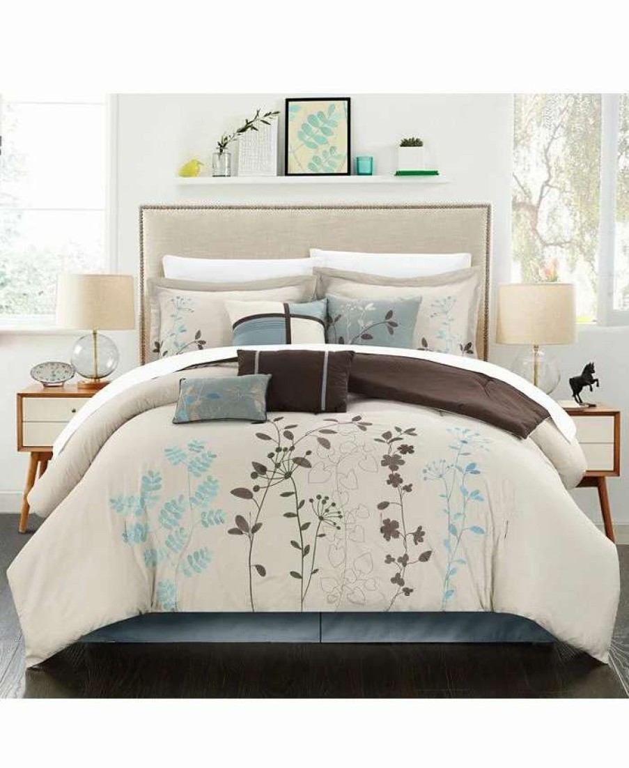 Comforter Sets * | Chic Home Bliss Garden 12-Pc Queen Comforter Set