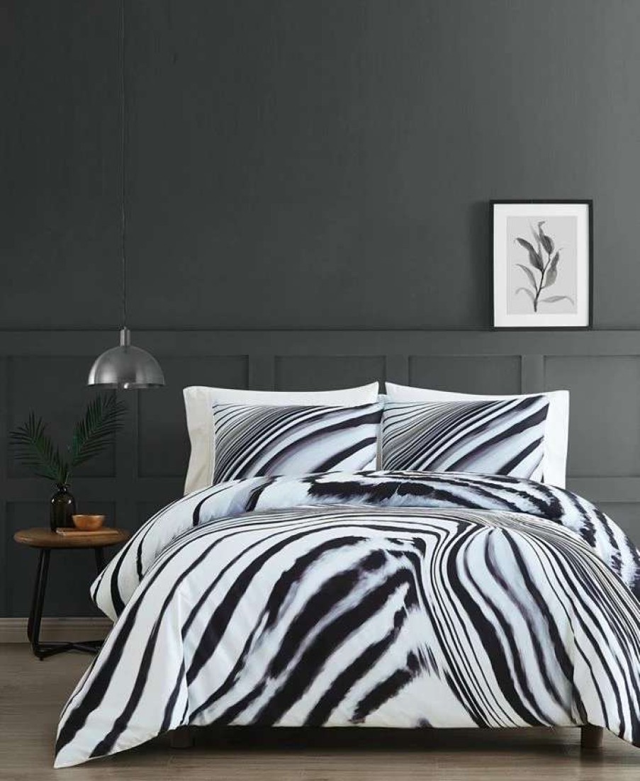 Comforter Sets * | Vince Camuto Home Muse 2 Piece Comforter Set, Twin Xl Black