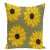 Decorative & Throw Pillows * | E By Design 16 Inch Mid Decorative Floral Throw Pillow Green