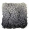 Decorative & Throw Pillows * | Michael Aram 18 18 Dip Dye Curly Sheepskin Pillow Charcoal