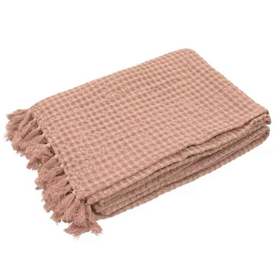 Blankets & Throws * | French Connection Stonewash Throw Blanket, 50 60 Blush