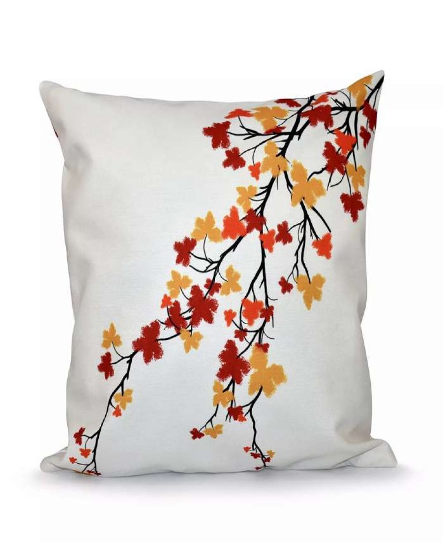 Decorative & Throw Pillows * | E By Design Fall Leaves 16 Decorative Pillow Orange